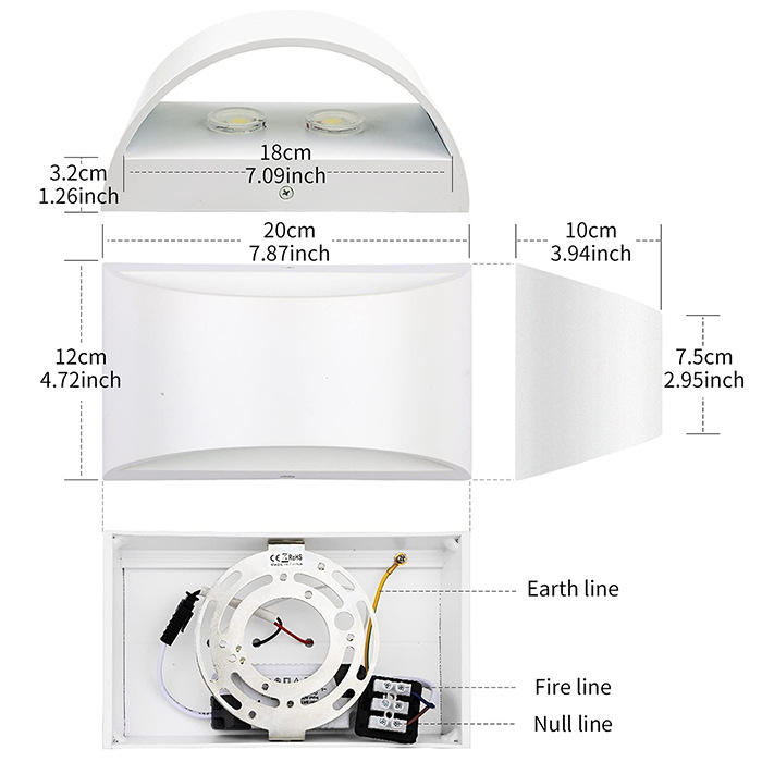 10W Up And Down Wandleuchten Gold Silber LED Aluminium Wandleuchte LED Wandleuchte für Schlafzimmer Wohnzimmer Flur Nebenbeleuchtung