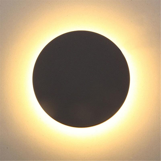 12W AC85-265V LED Wandleuchte Kreisförmige Runde Mond Wandleuchten Beleuchtungskörper für Wohnzimmer Schlafzimmer Arbeitszimmer Treppe
