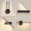 Moderne LED-Wandlampen, 330 drehbar, Schlafzimmer, Nachttisch, 6 W, AC85V-265V, Wandleuchte, schwarze Lampe, Gang, Innendekoration, Beleuchtung
