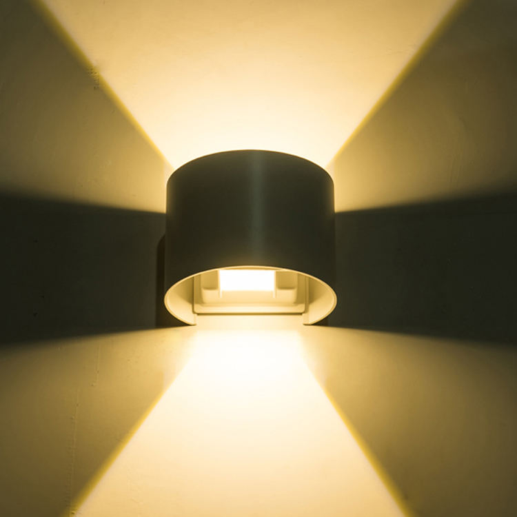 Wasserdichte Halbkreis-Design-LED-Wandleuchte, 6 W, Außenbeleuchtung mit Fabrik-Direktpreis-Befestigungen, Licht-Lampen-Wandleuchte
