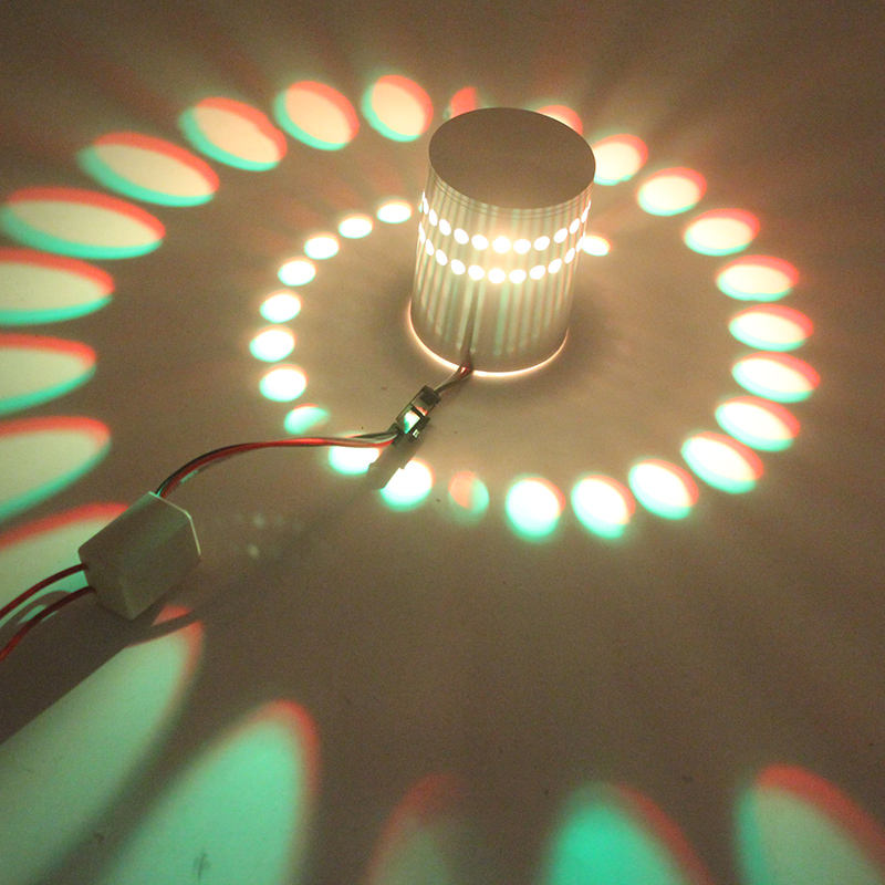 Spiralloch-RGB-LED-Wandleuchte für Innenräume, Heimdekoration, ausgefallene Nachtlichter, Deckenleuchte, Loft-Vogue-Möbel