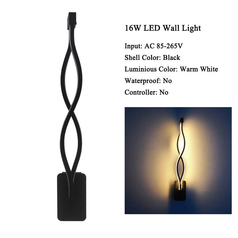 Moderne Hausdekoration Wellenförmiges Aluminium Up Down LED-Wandleuchte Innen-LED-Wandleuchte Feiertags-Girlandenlicht