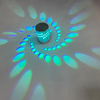 Spiralförmige LED-Wandleuchte mit 16 Farben und RGB-Hintergrundbeleuchtung für Hall, KTV, Bar, dekorative Kunst-Wandleuchte