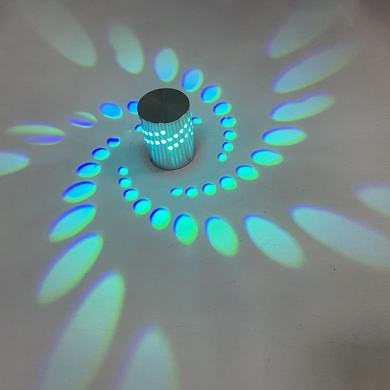 Spiralförmige LED-Wandleuchte mit 16 Farben und RGB-Hintergrundbeleuchtung für Hall, KTV, Bar, dekorative Kunst-Wandleuchte