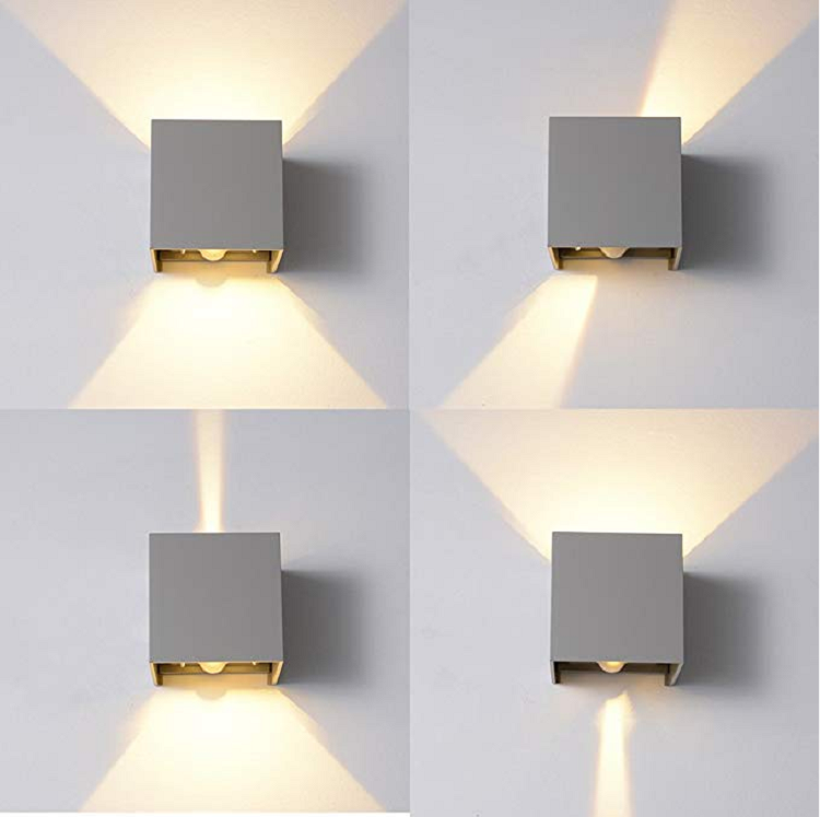 Moderne LED-Lichtwürfel-wasserdichte, verstellbare Winkel-Wandleuchte und Außenwandleuchte mit Fabrikpreis und hoher Qualität