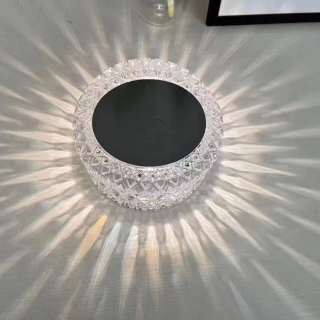 Touch-dimmbare Schreibtischlampe, LED-Tischlampe, Touch-Control-Tischlampe, Kristall-Lade-LED-Streifen, Rosenlampe, Projektor, romantische 16-Farben-Nachtlampe