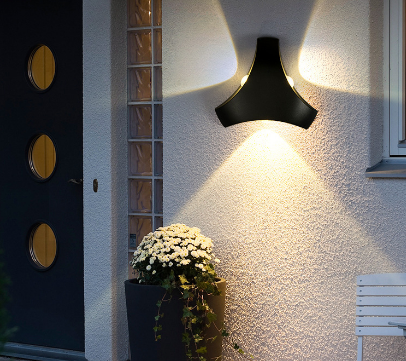 3W Außenwandleuchte Wasserdicht Korridor Treppe Hoftür Außen LED Superhelle wasserdichte Lampe Dreieck Außenleuchte