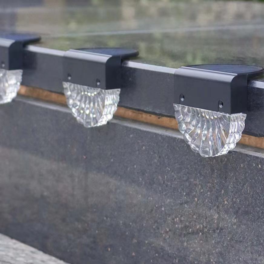 Warmweiß + RGB-LED-Solarlampe, Weg, Treppe, Gartenleuchten im Freien, Solarenergie, Balkon-Licht, Dekoration für Terrasse, Treppen, Zaun