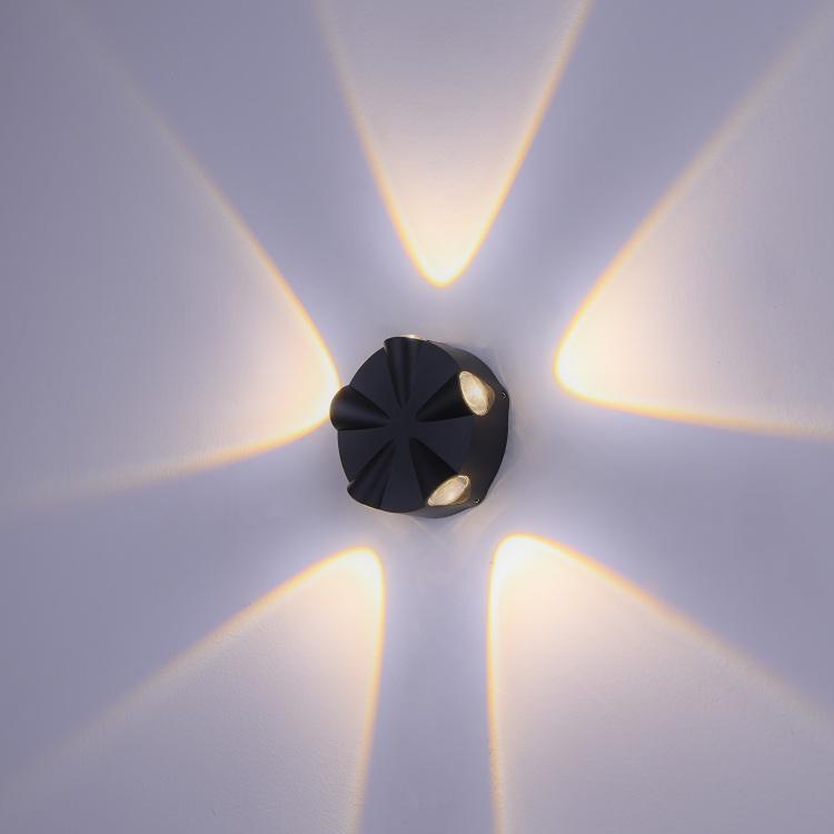 LED-Wandleuchte, runde Beleuchtung, Wandmontage, Innen- und Außenbereich, Dekorationsleuchte für Loft, Badezimmer, Wohnzimmer, Heimbeleuchtung, KTV