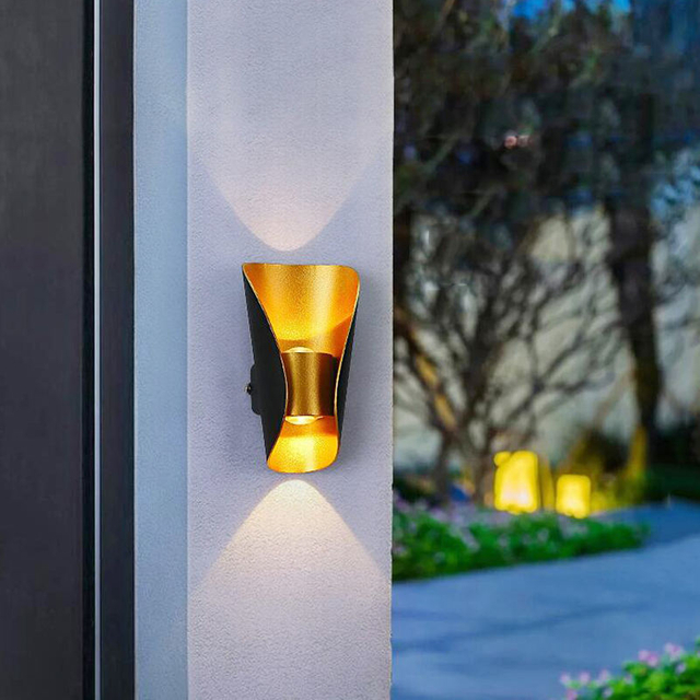 Hochwertige wasserdichte Wandleuchte für Hotelzimmer. Dekorative LED-Lampenwandleuchte und moderne Innen-Außenwandleuchte