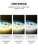 COB-Licht mit 12V 24V Niederdruck-selbstklebendem weichem Lichtstreifen 2835-Linie flexibler magischer LED-Zweifarben-Wasserlichtstreifen