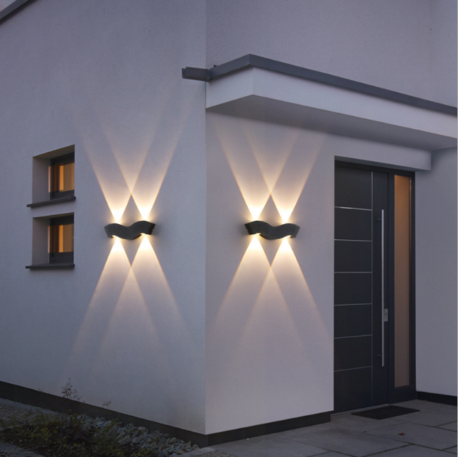 Nordic Wasserdichte IP65 4W wand lampe einfache led wohnzimmer Hintergrund Wand Lampe hotel halle korridor beleuchtung Up und Unten licht
