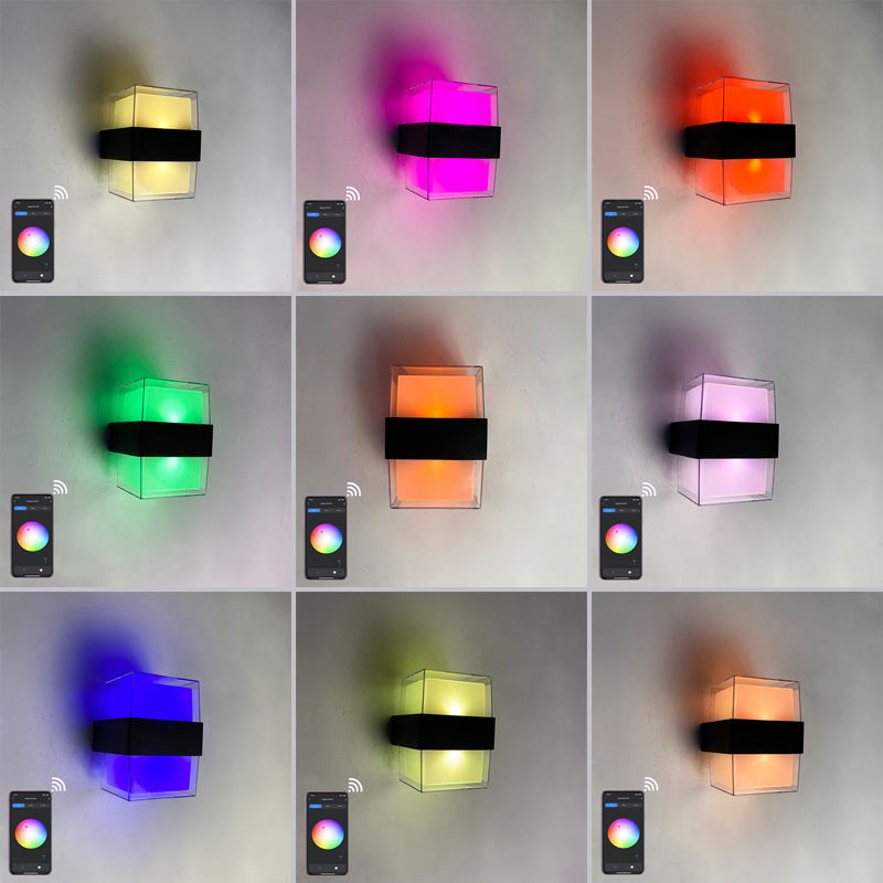 Tuya Smart WiFi LED Wandleuchte 10W RGBW Outdoor Indoor APP Wasserdichte Wandleuchte Dimmbare Gartenleuchte Arbeitet mit Alexa Google Alice