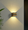 Außenlampen 10W LED-Wandleuchte IP65 Schwarz Dekorative Veranda Garten Haus Wasserdichte Glühbirnen Modernes Aluminiumbacken