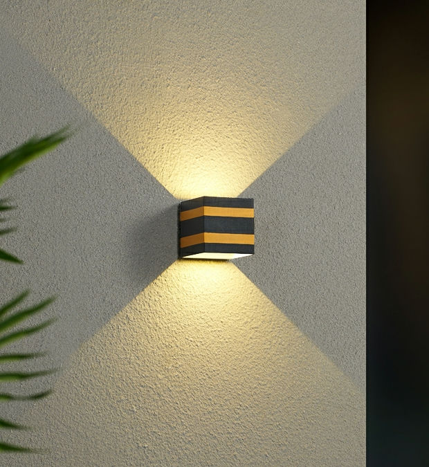 Außenlampen 10W LED-Wandleuchte IP65 Schwarz Dekorative Veranda Garten Haus Wasserdichte Glühbirnen Modernes Aluminiumbacken