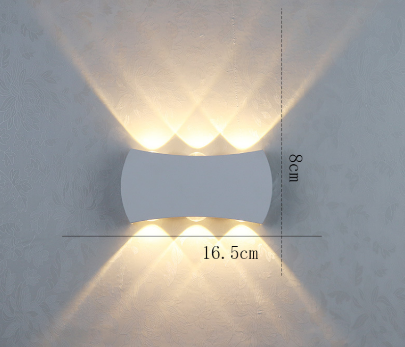 6W moderne minimalistische Outdoor Indoor Hotel Gang Korridor Tür Innenhof Treppe Veranda LED wasserdichte Mond Wandleuchte