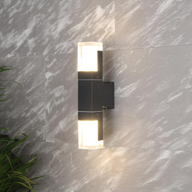 Led Wand Lampe Aluminium Outdoor IP65 Wasserdicht Up Down Wand Licht Für Home Treppen Schlafzimmer Nacht Korridor Beleuchtung Einstellbar