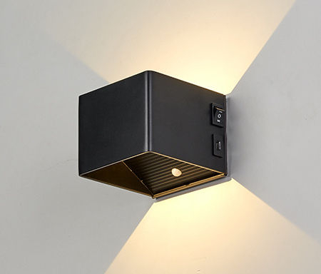 Innenwandleuchte USB wiederaufladbare LED-Wandleuchte mit Bewegungssensor Innenbeleuchtung Wohnzimmer Schlafzimmer Flur Nachtlichter