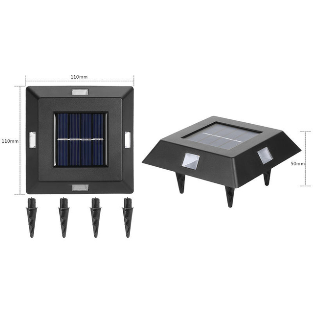 4 LED Solar Lampe IP65 Wasserdichte Außenleuchte Innenhof Wandleuchte für Garten und Villa Dekoration Stufenlicht