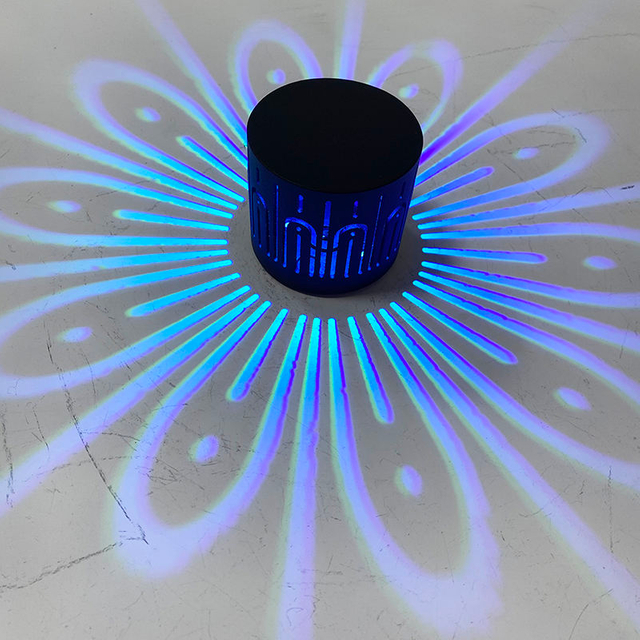 3W Blumen-Wandlampe, LED-Farbwandlampe, RGB-Wandlampe, Fernbedienung, Farbwandlampe, dekorative Wandlampe, Infrarot-Fernbedienungs-Wandlampe