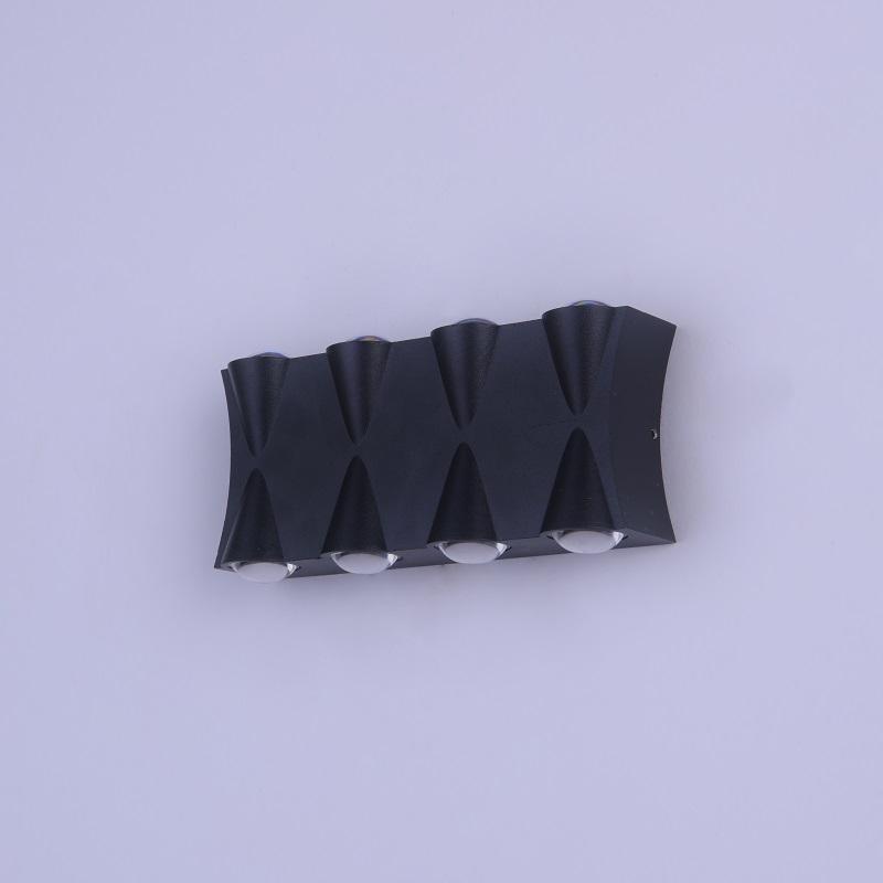 8 W LED-Wandleuchte, wasserdicht, IP65, Aluminium, Garten-Wandleuchte, starkes Licht, goldfarben, schwarz, weißes Licht, für drinnen und draußen
