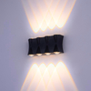 8 W LED-Wandleuchte, wasserdicht, IP65, Aluminium, Garten-Wandleuchte, starkes Licht, goldfarben, schwarz, weißes Licht, für drinnen und draußen