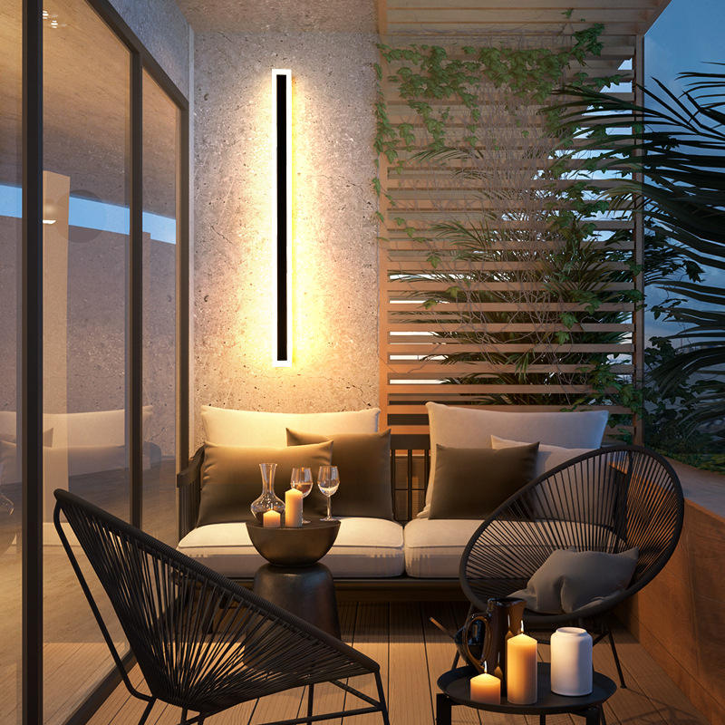 LED Aluminium Modern Garden Rechteckige wasserdichte Wandleuchte