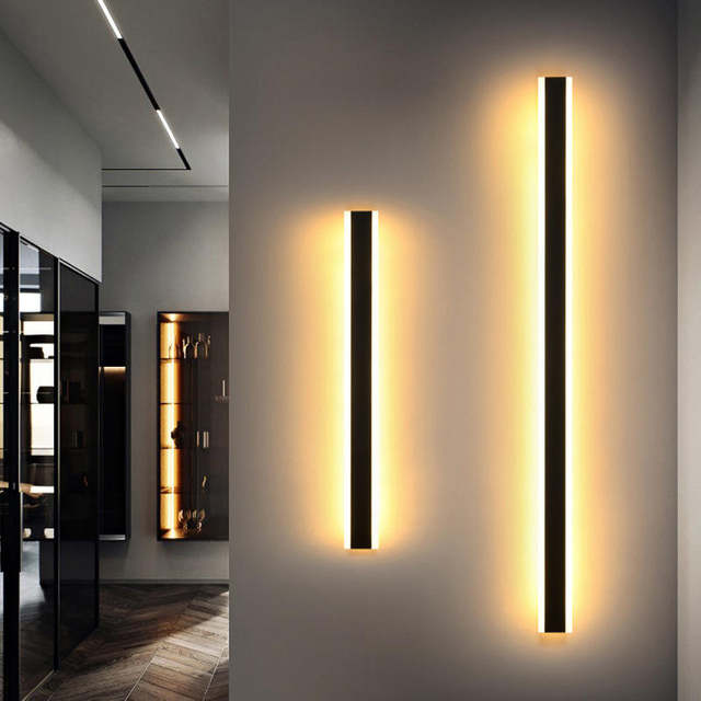 LED Aluminium Modern Garden Rechteckige wasserdichte Wandleuchte