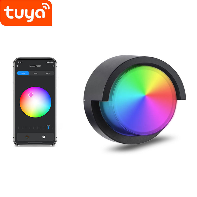 2023 Tuya APP Hochwertige Außenleuchte Wifi Wasserdichte Wandleuchte Farbwechsel durch Smart App Lamp