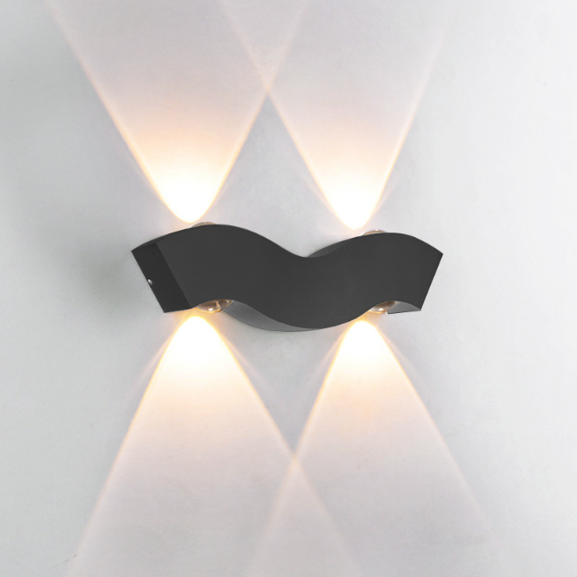 Nordic Wasserdichte IP65 4W wand lampe einfache led wohnzimmer Hintergrund Wand Lampe hotel halle korridor beleuchtung Oben und Unten
