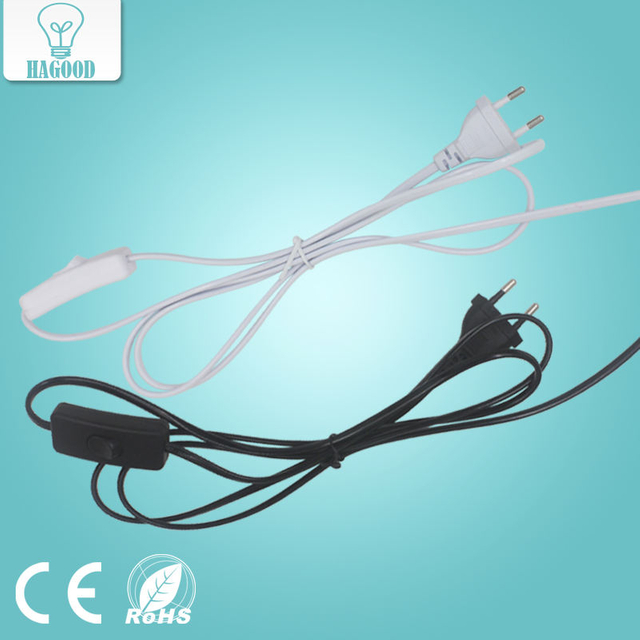 1,8 m langes Leitungskabel 303 Ein-/Aus-Netzkabel für LED-Lampe mit Knopfschalter, EU-Stecker, Lichtschaltung, transparente Drahtverlängerung