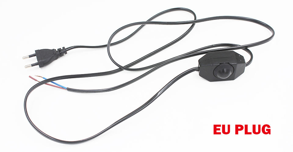 Heißer verkauf 301 Dimmbare Taste Schalter EU Stecker Draht 301 dimmer schalter UNS Stecker AC110-220V 1,8 M draht