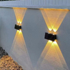 LED-Solar-Bodenleuchten, Garten-Treppendeck-Leuchten, wasserdichte Bodeneinbauleuchte, wasserdichte Solar-Wandleuchte für den Außenbereich