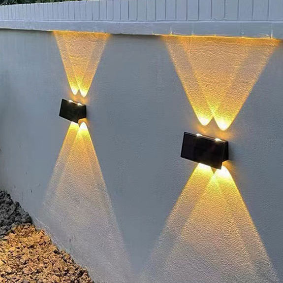 LED-Solar-Bodenleuchten, Garten-Treppendeck-Leuchten, wasserdichte Bodeneinbauleuchte, wasserdichte Solar-Wandleuchte für den Außenbereich