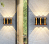 Neue wasserdichte LED-Wandleuchte mit schwarzem langen Streifen für RGB-Außenbalkon, Aluminium, Veranda, Gartenleuchte, Villa, Wandleuchte