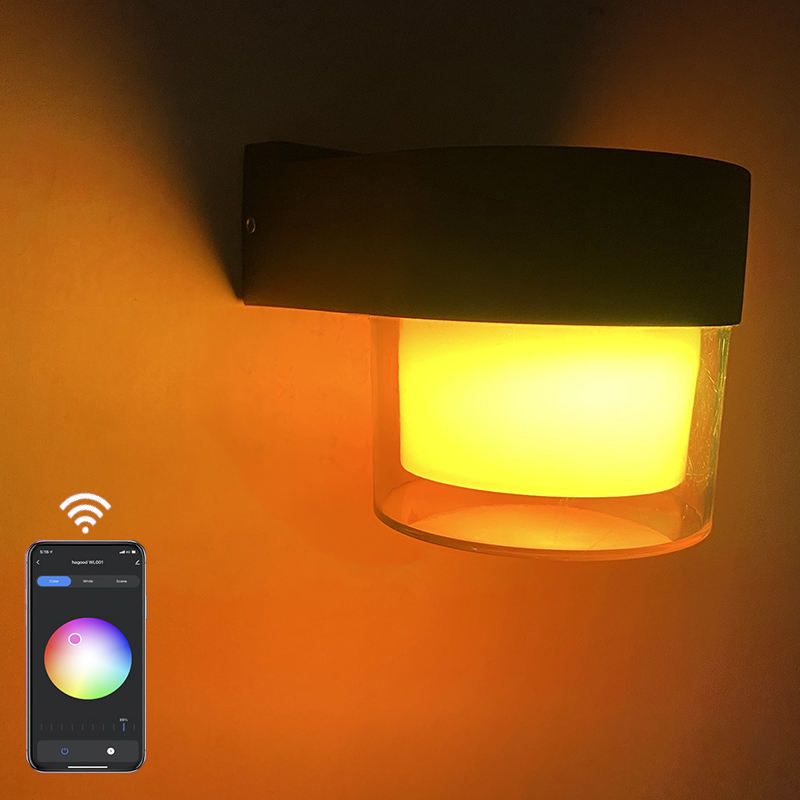 LED Smart Wand Lampen 10W Outdoor Tuya Wifi Cube RGB App Dimmbare Wandleuchte Wasserdicht Garten Alexa Google Hause acryl Wand Licht