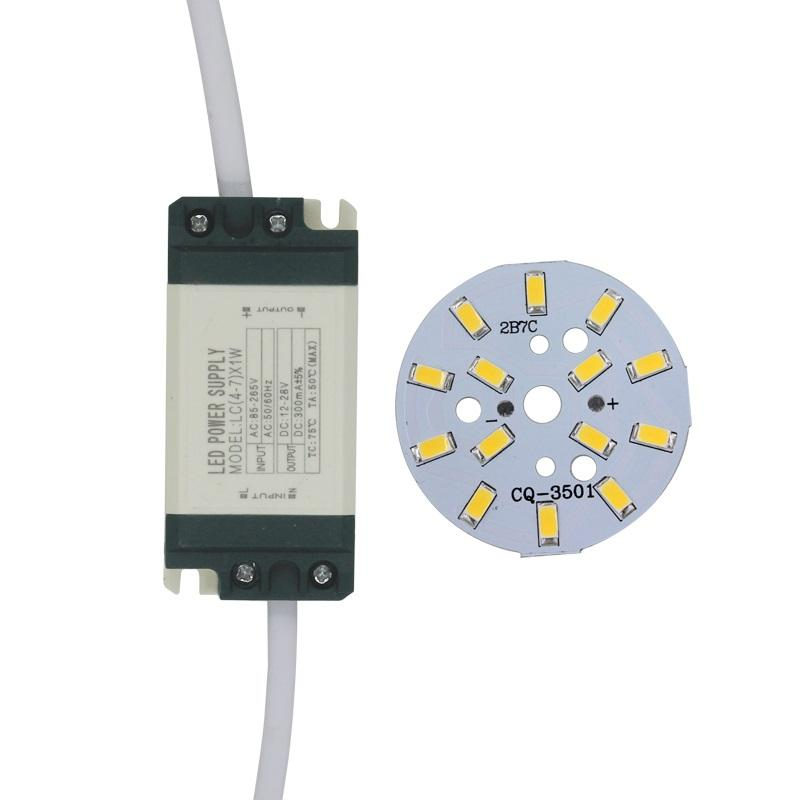 7W SMD5730 Leuchtdiodenchip + Kunststoffgehäuse LED-Treiber-Netzteil für LED-Deckenleuchte