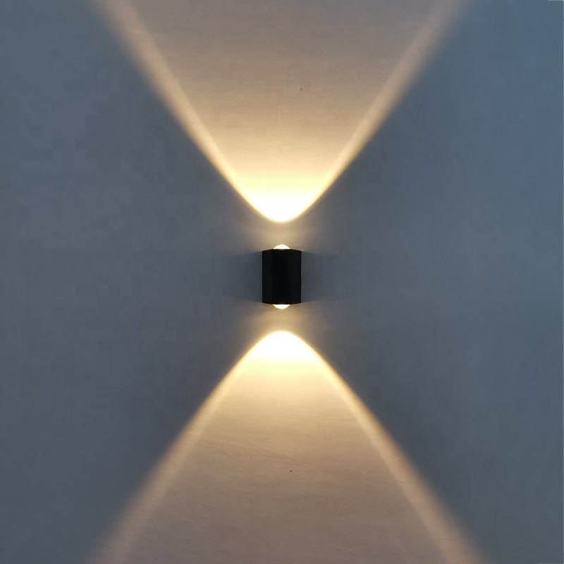 Moderne wasserdichte Outdoor 2W LED Wandleuchte IP65 Aluminium UP And Down Wandleuchte Garten Veranda Wandleuchte Dekoration Licht 110V 220V