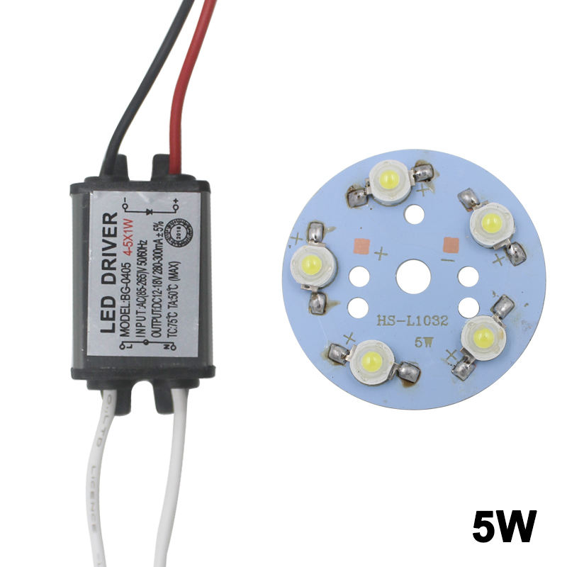 3 W Hochleistungs-Glühbirnenlampe mit LED-Treiberadapter, Treiber-Beleuchtungstransformator 280–300 mA