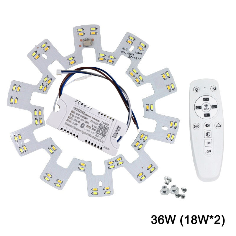Smart 2.4G Deckenleuchter LED 5730 SMD Chip Ersatzlichtquelle Oberfläche mit Fernbedienung für Wohnzimmer Küche