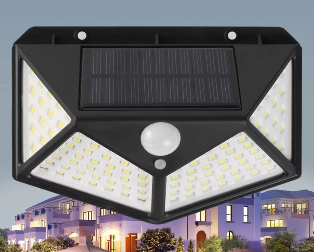 Beste Outdoor-Hinterhof-Gartentreppe, wasserdicht, IP67, Solarenergie, 4-seitig, Beleuchtung, Wandleuchte, LED-Bewegungsmelder, LED-Solarlicht