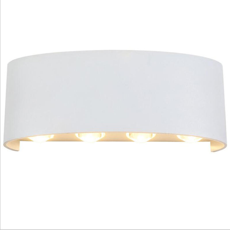 Moderne LED-Aluminium-Außen- und Innenleuchte, IP65, nach oben und unten, für Zuhause, Treppen, Zimmer, Nachttisch, Badezimmer, weiße oder schwarze LED-Wandleuchte