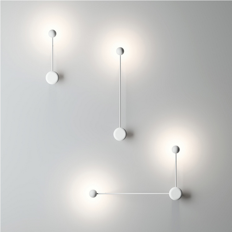 NEUE Kunst Dots Wandleuchte moderne LED Wohnzimmer Wandleuchte Nordic kreative Gangleuchten Schwarz Weiß Moderne Wandleuchte
