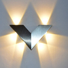 Neue moderne dreieckige Aluminium-Innenwandleuchte mit 6 LEDs in V-Form