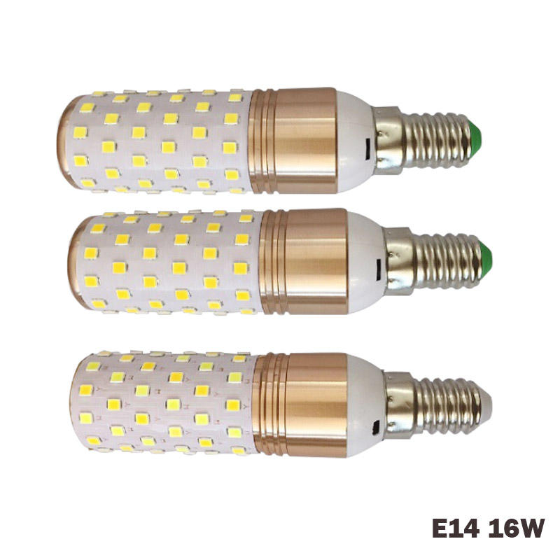 E14 E27 12 W 16 W LED-Mais-Glühbirne, SMD2835 LED-Glühbirne, 220 V, 3 Farbtemperaturen, integrierte LEDs, Kerzenlicht, Strahler