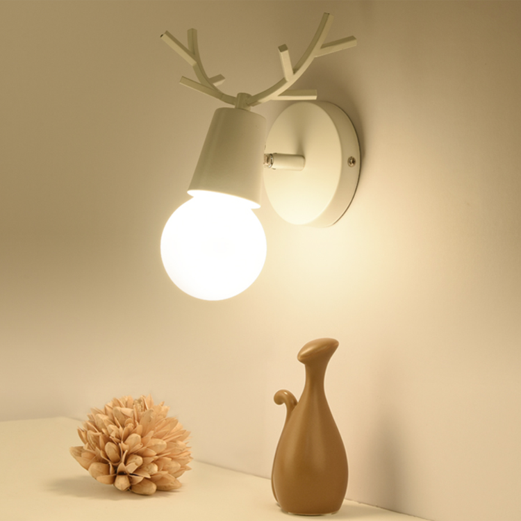 Nordic einstellbare LED Wand Lichter bunte cartoon Deer Antlers schlafzimmer lese leuchte wand montiert kinder zimmer beleuchtung E27