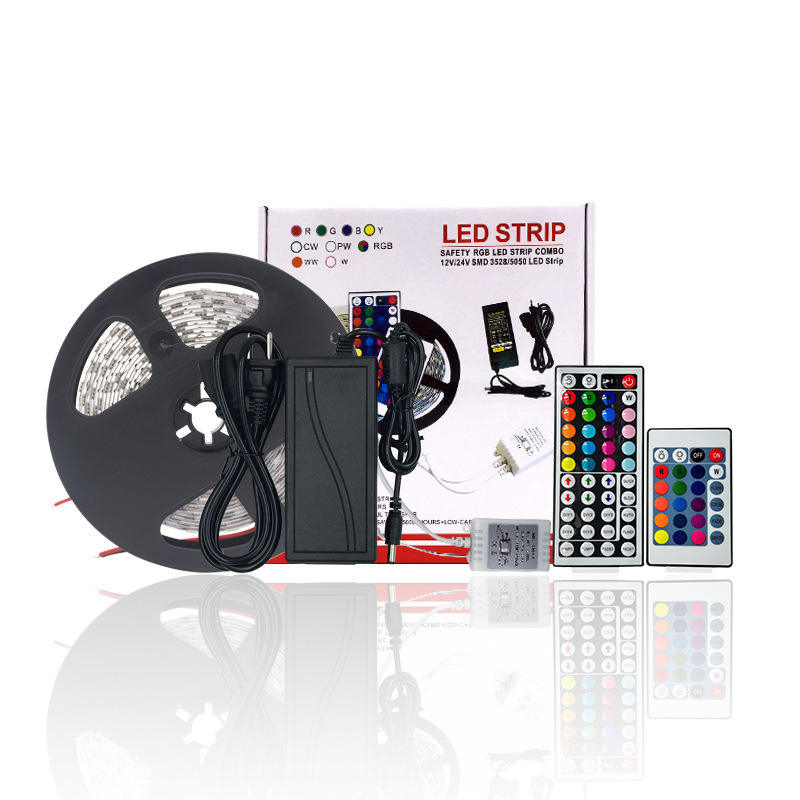 LED-Lichtleiste 5050RGB-Licht mit Farbkasten, wasserdichtes Epoxidharz-Farb-Pferderennen, 24/44-Tasten-Controller-Set