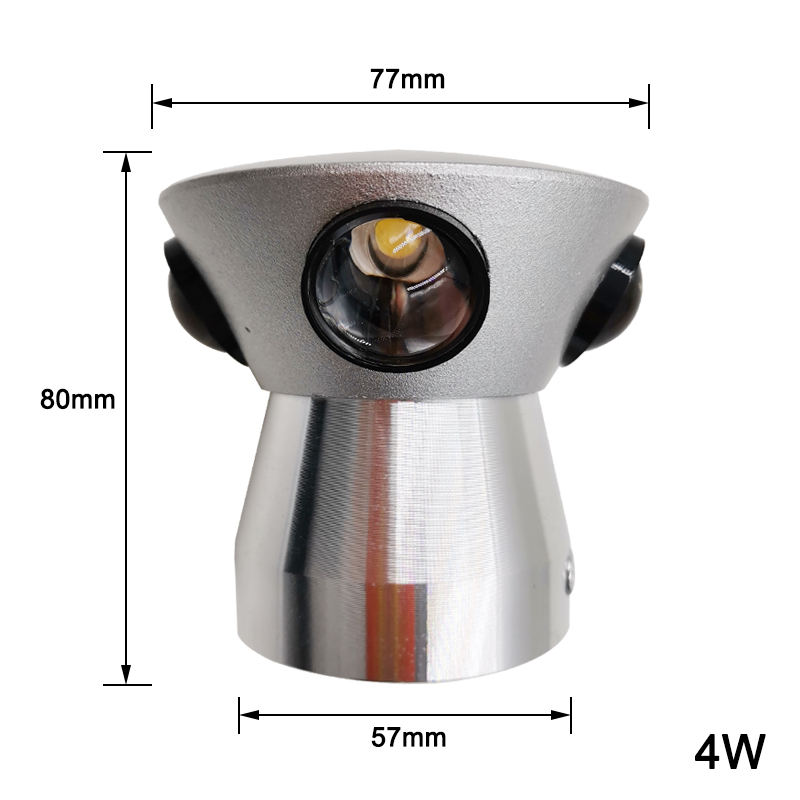 3W 4W 5W LED Aluminium Wandleuchte Runde Nachttischlampe Schlafzimmer Wandleuchten Wandleuchte