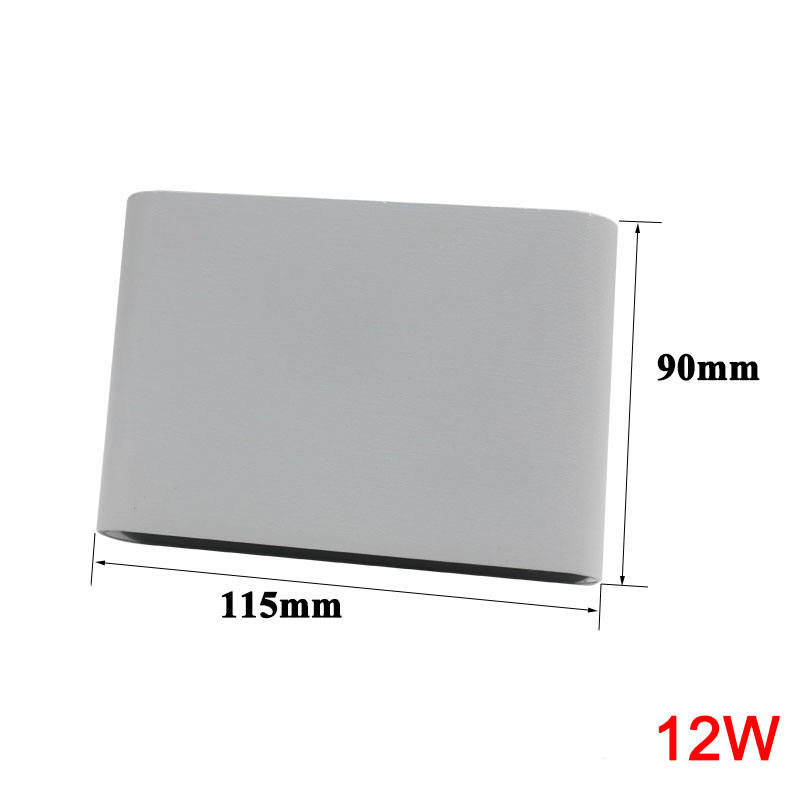 Modernes Design, dekorative Wand-LED-Leuchte, IP65, nach oben und unten gerichtete Wandleuchte, Nachttisch-Außen-LED, schwarz, moderner Schminkzaun