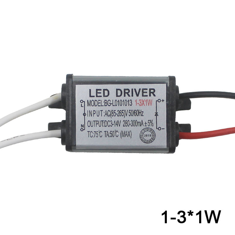 1-12W IP65 Wasserdichter LED-Lichttreiber AC85-265V DC3-43V LED-Transformator-Netzteiladapter für LED-Lampen/Chips im Freien